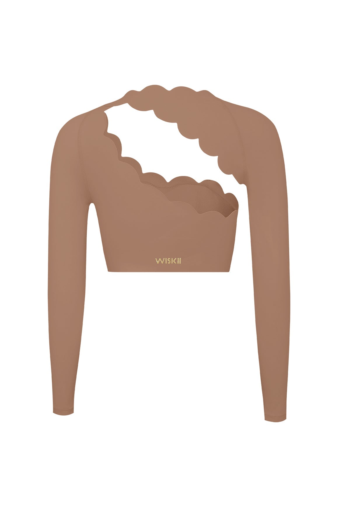 Asymmetrical Long Sleeve Crop Top