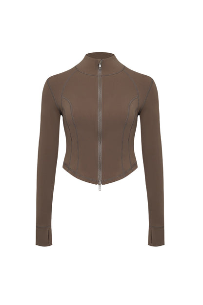 Hourglass Cropped Full Zip Jacket