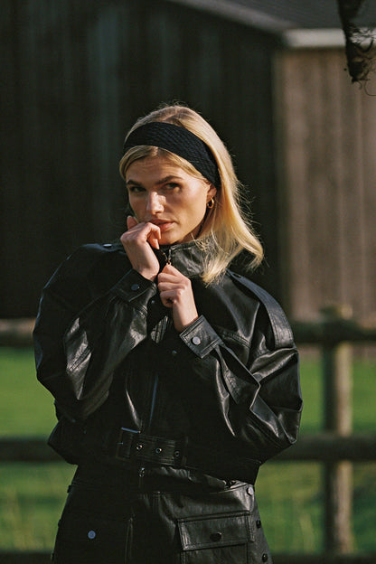 Retro Faux Leather Jacket