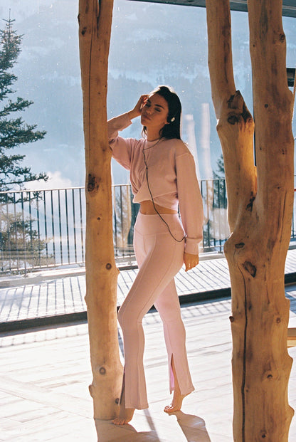 High-Waist Split Front Flare Legging