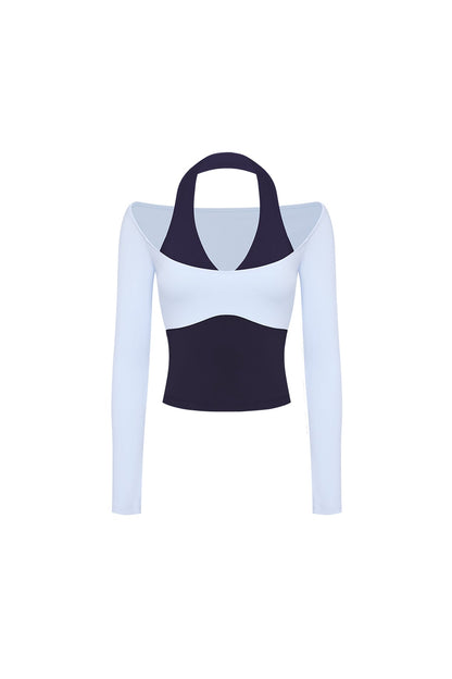 Colorblock One-Piece Long Sleeve Top
