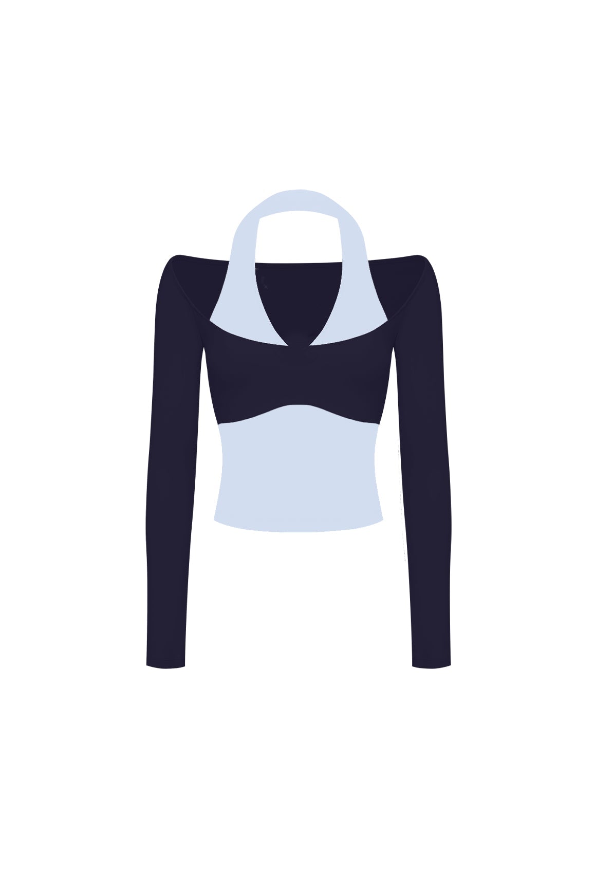 Colorblock One-Piece Long Sleeve Top