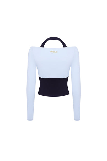 Colorblock One-Piece Long Sleeve Top